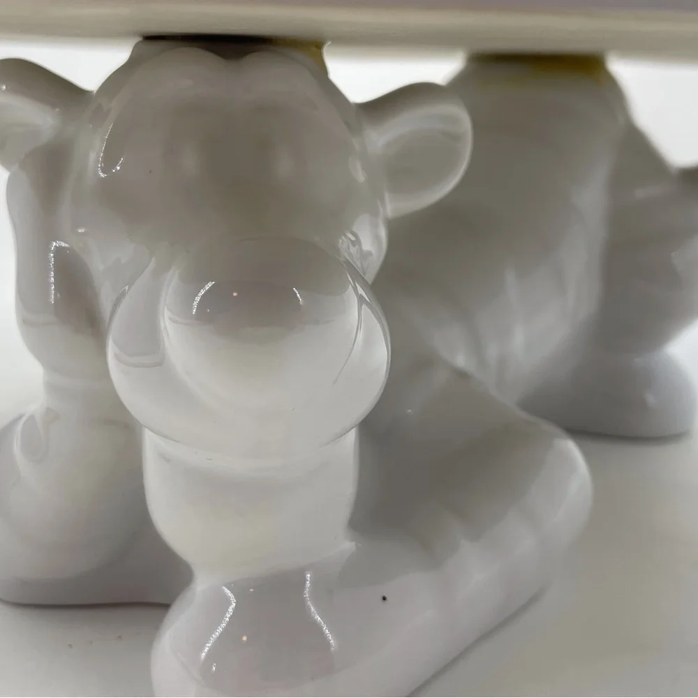 Disney Store Ceramic White Tigger Figural Cake Stand Plate Winnie the Pooh. - Picture 11 of 11